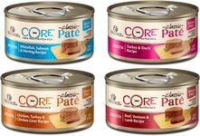 Корм для кошек Core - это полноценный и сбалансированный продукт,который производится в Канаде.Он содержит высококачественные ингредиенты,такие как свежее мясо курицы и индейки,а также овощи,фрукты и полезные травы.Этот корм разработан с учетом всех потребностей питомцев на разных этапах жизни