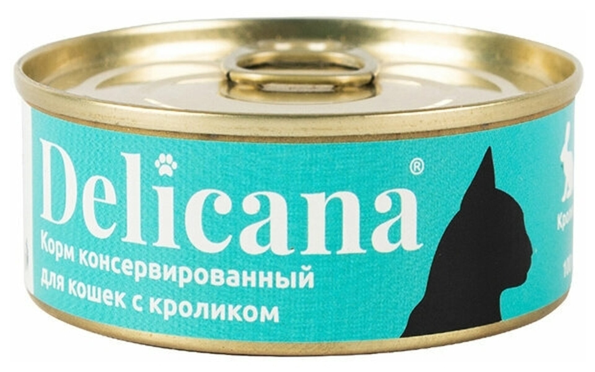 Консерва для кошек Delicana с кроликом - это влажный корм, который содержит высококачественное мясо кролика в качестве основного источника белка. Этот вид корма идеально подходит для кошек, которым нужно разнообразие в рационе или которые предпочитают влажную пищу.Кролик является диетическим мясом, богатым белком и незаменимыми аминокислотами, которые важны для поддержания мышечной массы и общего здоровья кошки.