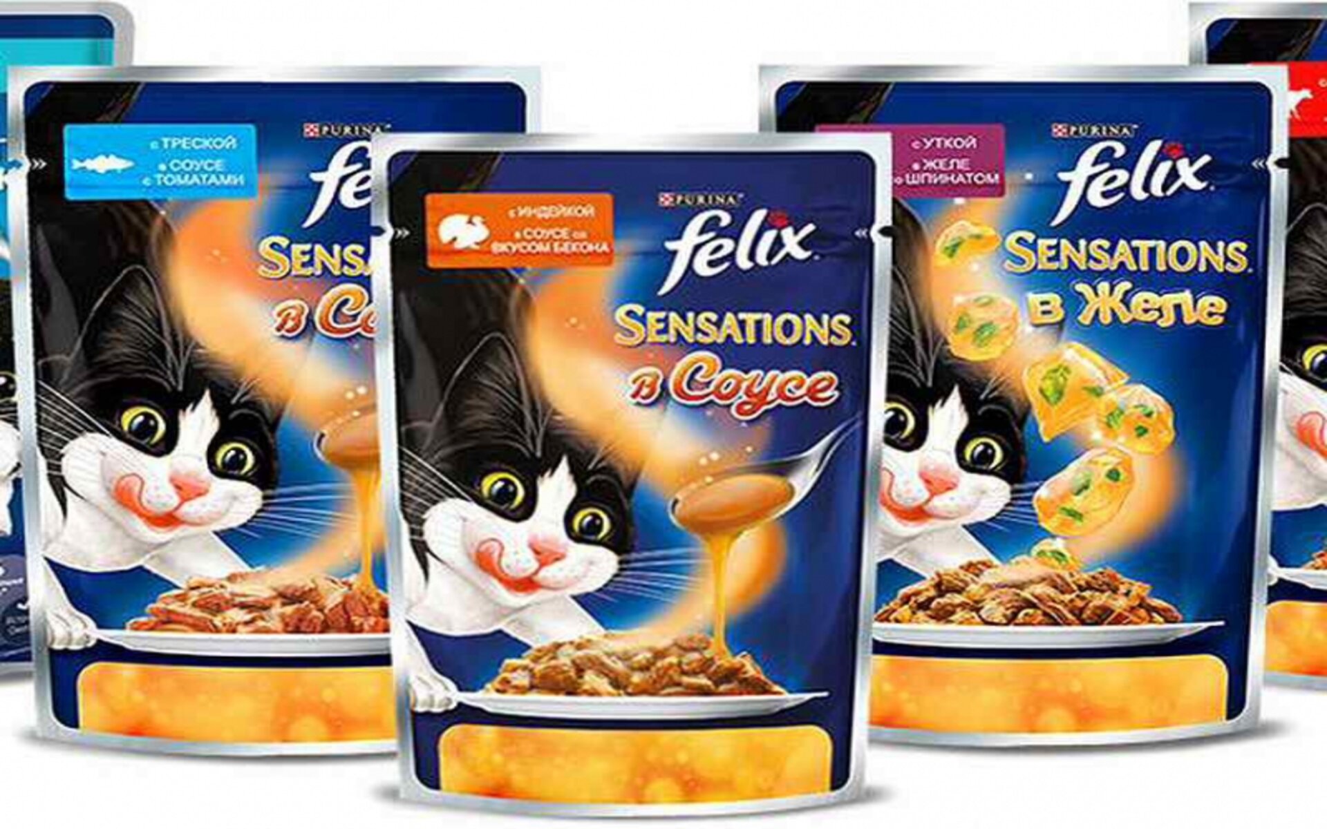 Корм для кошек Феликс влажный Sensations содержит все необходимые питательные вещества, которые помогут поддерживать здоровье и активность вашей кошки
