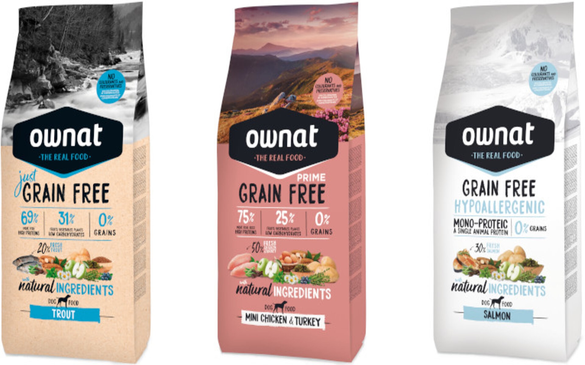 Корм для кошек Ownat Grain Free помогает поддерживать здоровье пищеварительной системы, укрепляет иммунную систему и способствует блестящей шерсти и здоровой коже